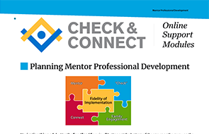 Screenshot of Planning for Mentor Professional Development learning module